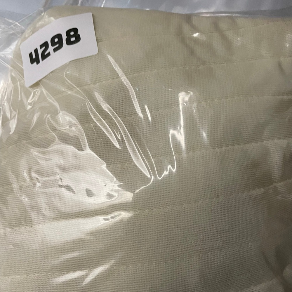 Vintage Quilted Insulated Thermal Sweatshirt Mens Medium Cream 80s Hollofil 808 - Picture 9 of 9